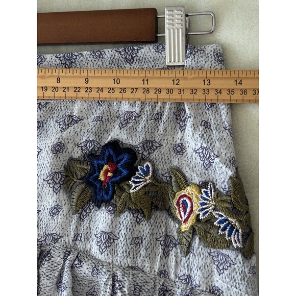 Jaase XL Boho Maxi Skirt Tiered Ruffle Wrap Floral Embroidered Festival Flowy - Picture 11 of 11